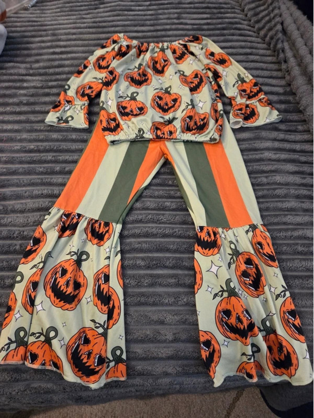 Girls Pumpkin Flare Set